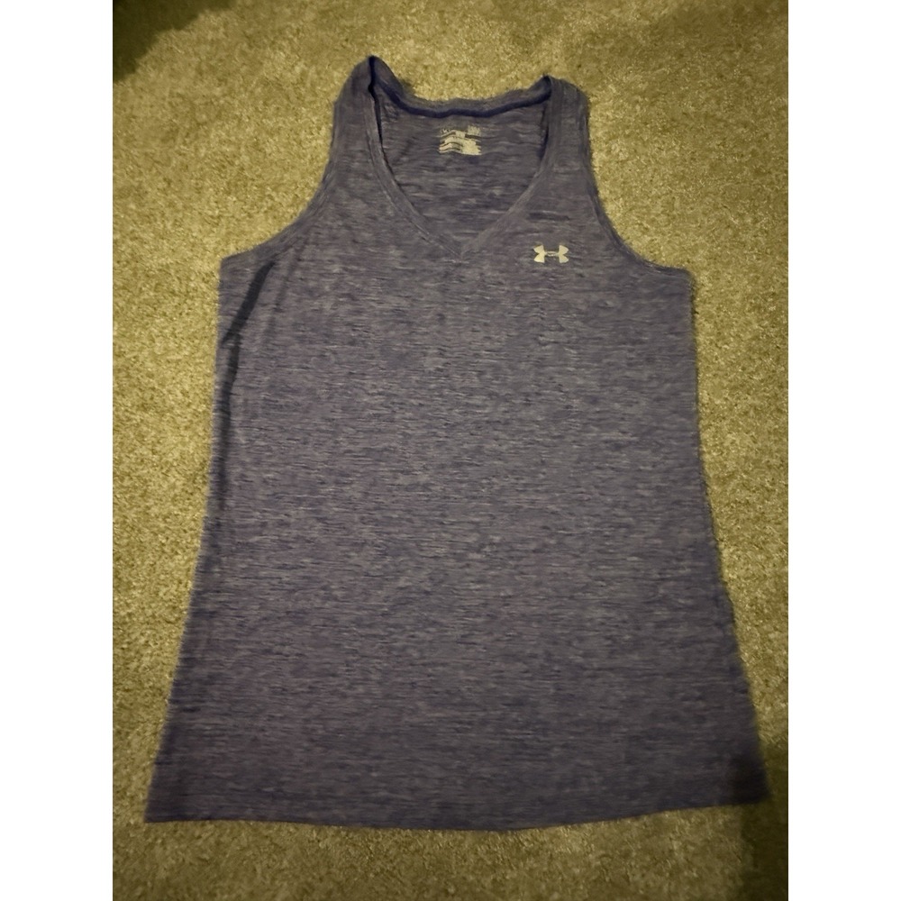 Under Armour Shirt Women’s Small Purple Space Dye Heat Gear Running Active Tank